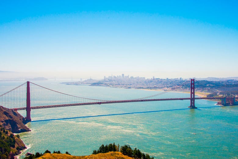Vista aérea del Golden Gate