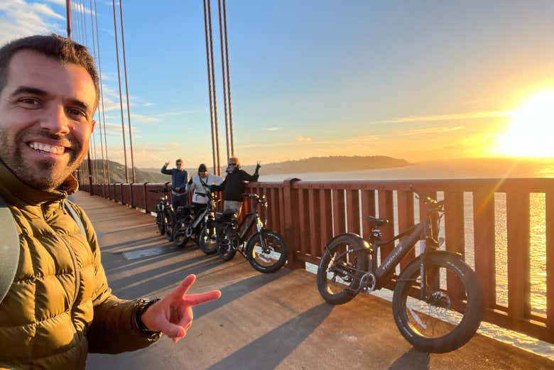 Cruzando el Golden Gate con las bicicletas eléctricas